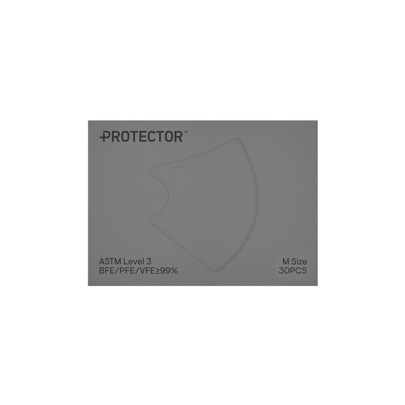 Protector 3D Face Mask(Medium)Gray 30pcs