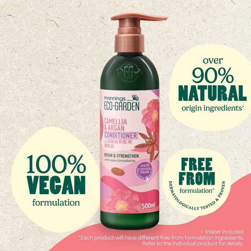 Mannings Eco-Garden Camellia & Argan Repair & Strengthen Conditioner 500ml