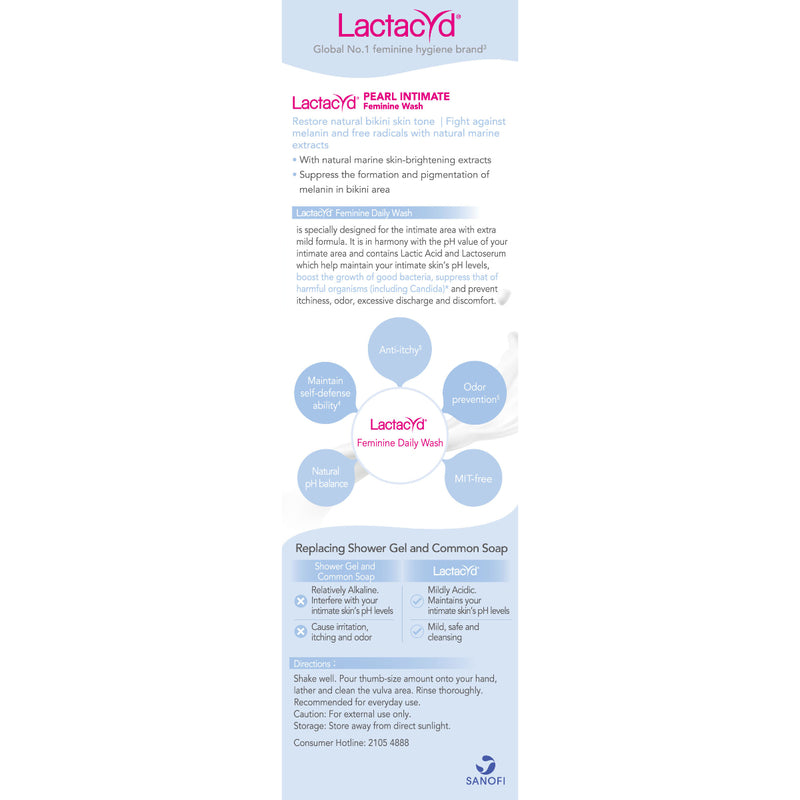 Lactacyd Pearl Intimate Feminine Wash 250ml