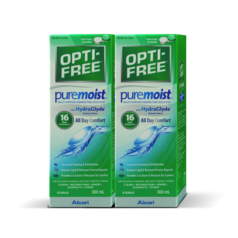 Alcon Opti-Free PureMoist Multi-Purpose Disinfecting Solution 300ml x 2pcs + Tester 1pc
