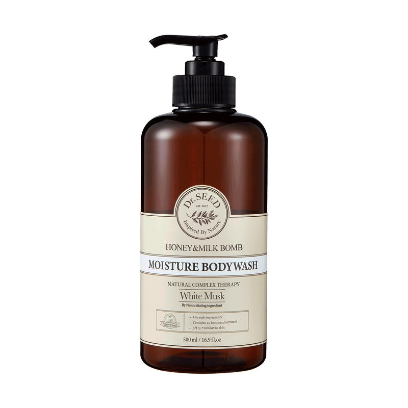 Dr.Seed Honey & Milk Bomb Moisture Body Wash (White Musk) 500ml