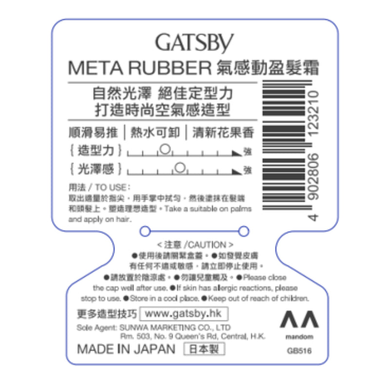 Gatsby Meta Rubber Balm Smart 60g