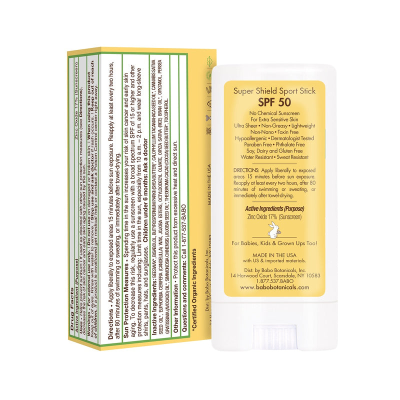 Babo Botanicals Super Shield Sport Stick SPF50 17g