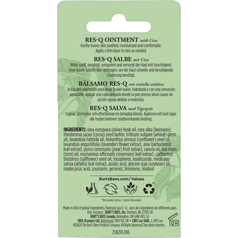 Burt's Bees Res-Q Ointment with Cica Tin Blister 17g