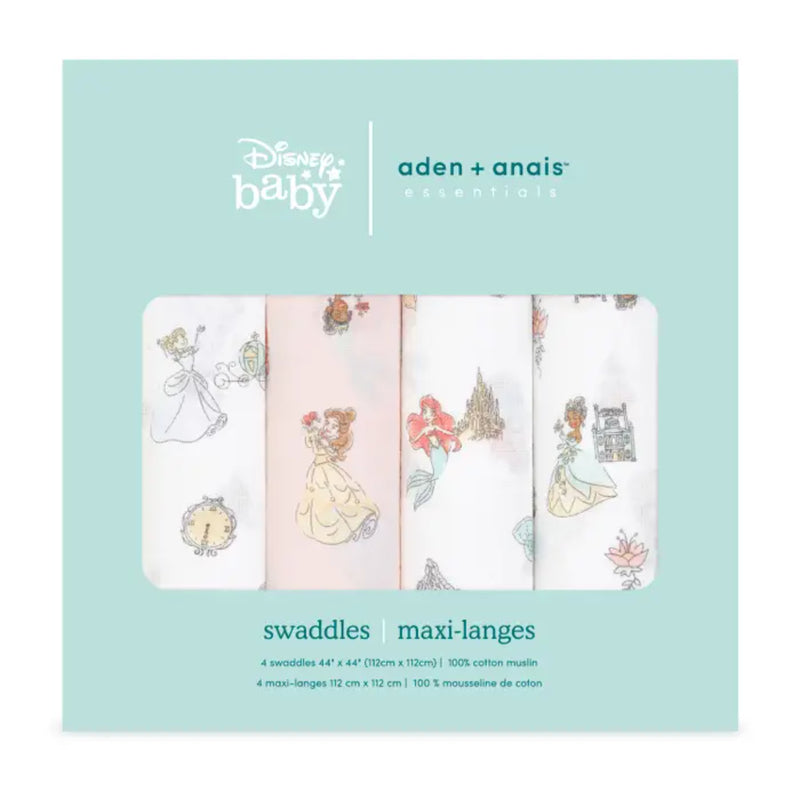 Aden+Anais Essential Swaddle (Disney Princess) 4pcs