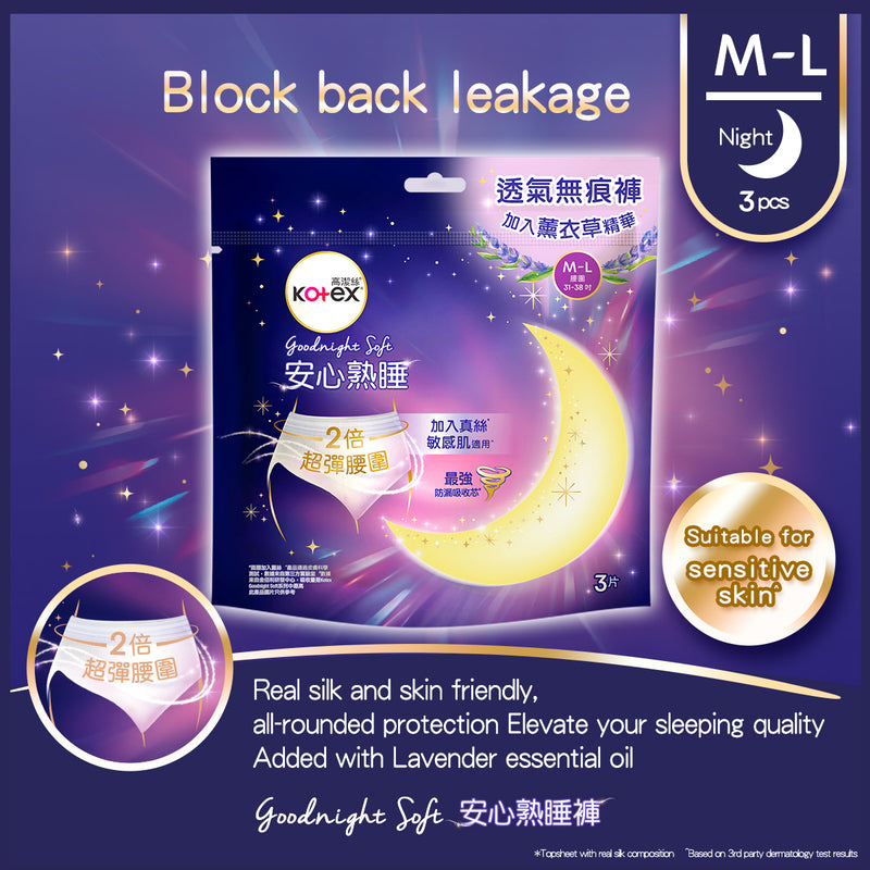 Kotex Goodnight Soft Overnight Pant (M-L) 3pcs