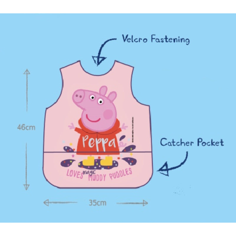 Parents League Peppa Pig Sleeveless Waterproof Catcher Bib(12 Months Or Above)Peppa 1pc