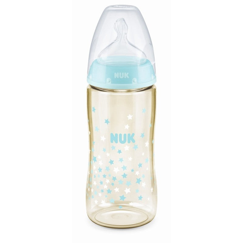 NUK Pch PPSU Bottle with Silicon Teat (6-18 Months) (Random Color) 300ml