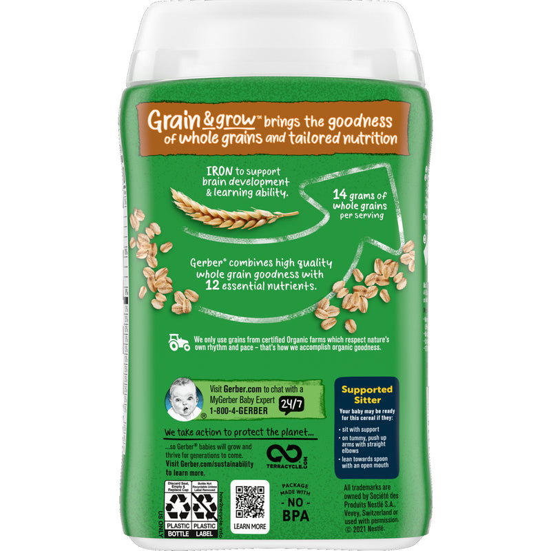 Gerber Organic Oatmeal Cereal 227g