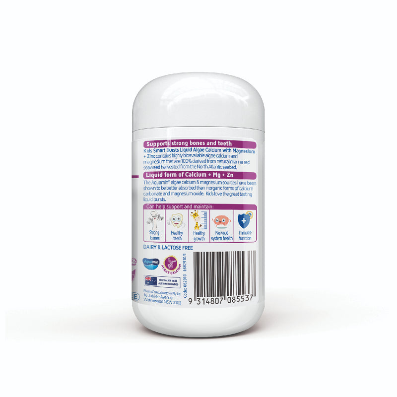 Nature's WayKids Smart Bursts Liquid Algae Calcium with Magnesium + Zinc 30pcs