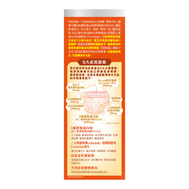 Craft by Wakan Bouncy Shine Skin Fish Collagen Peptide Drink (PO.OG absorption) 15 Sachets