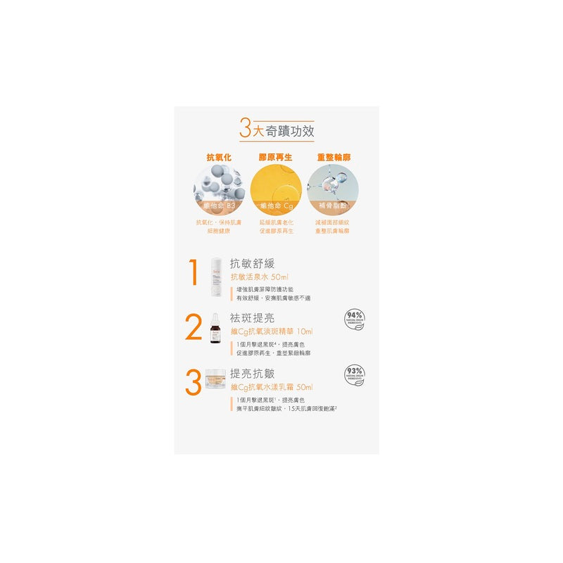 Avene VITAMIN ACTIV Cg Bonus Pack (Cream 50ml + Serum 10ml + Thermal Water 50ml)