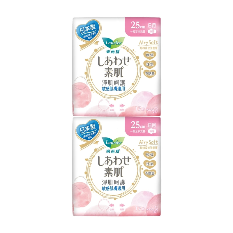 Laurier Airy Soft US Day 25cm 17pcs x 2 Packs