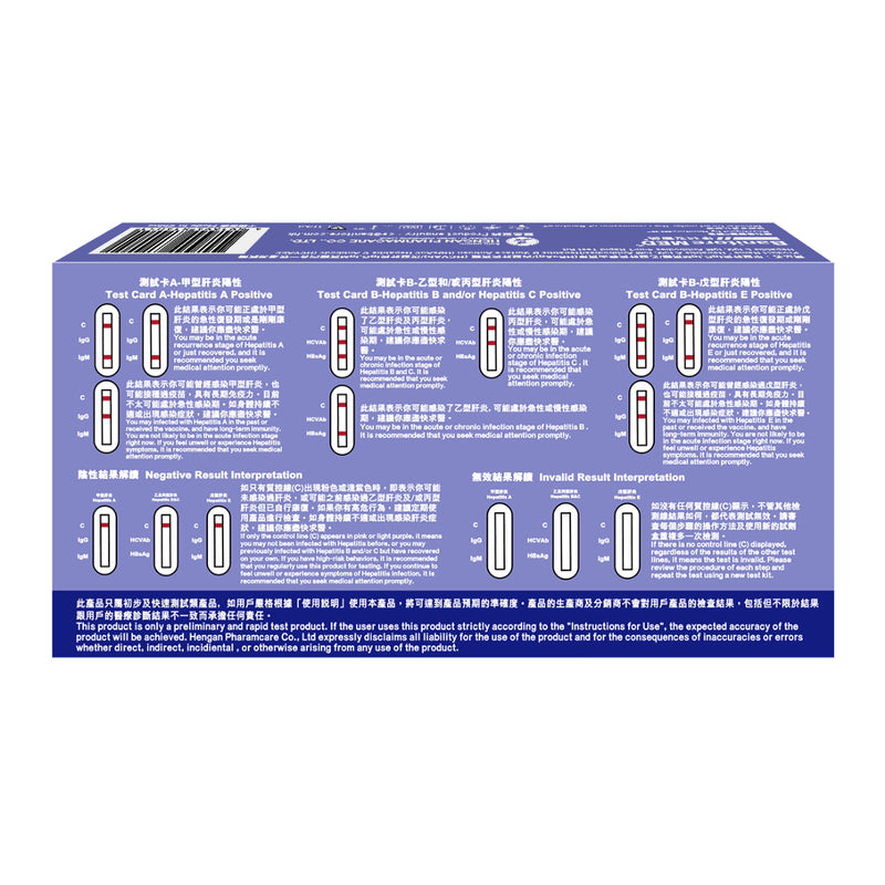 Banitore Hepatitis A/B/C/E 4-in-1 Test Kit 1pc