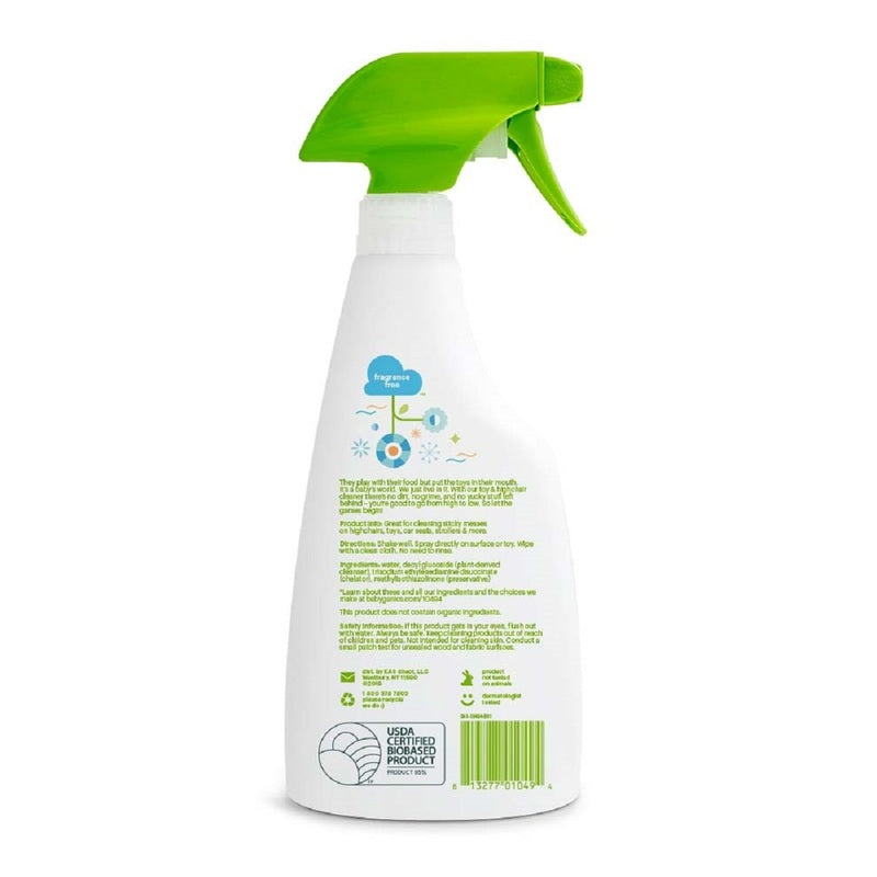Babyganics toy & highchair cleaner (Fragrance Free) 502ml