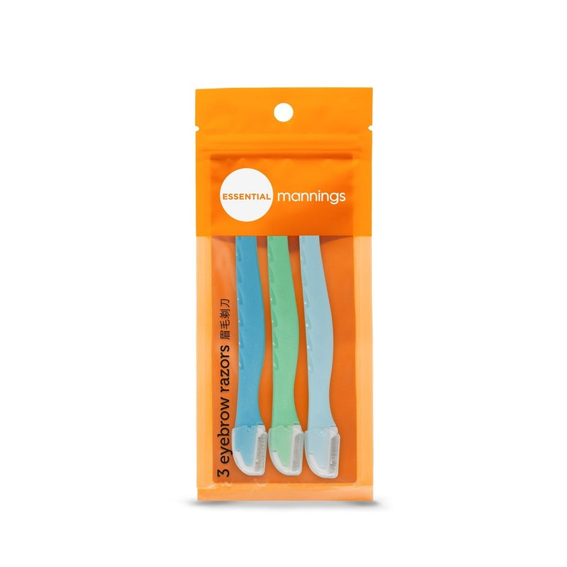 Essential Mannings Eyebrow Razor 3pcs