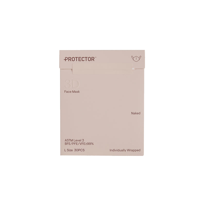 Protector 3D Face Mask (Large) NAKED 30pcs