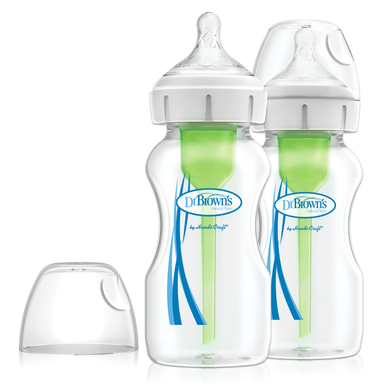 Dr.Brown's Options+ Anti-Colic PP Bottle With Breast-Like Nipple 9oz 2pcs