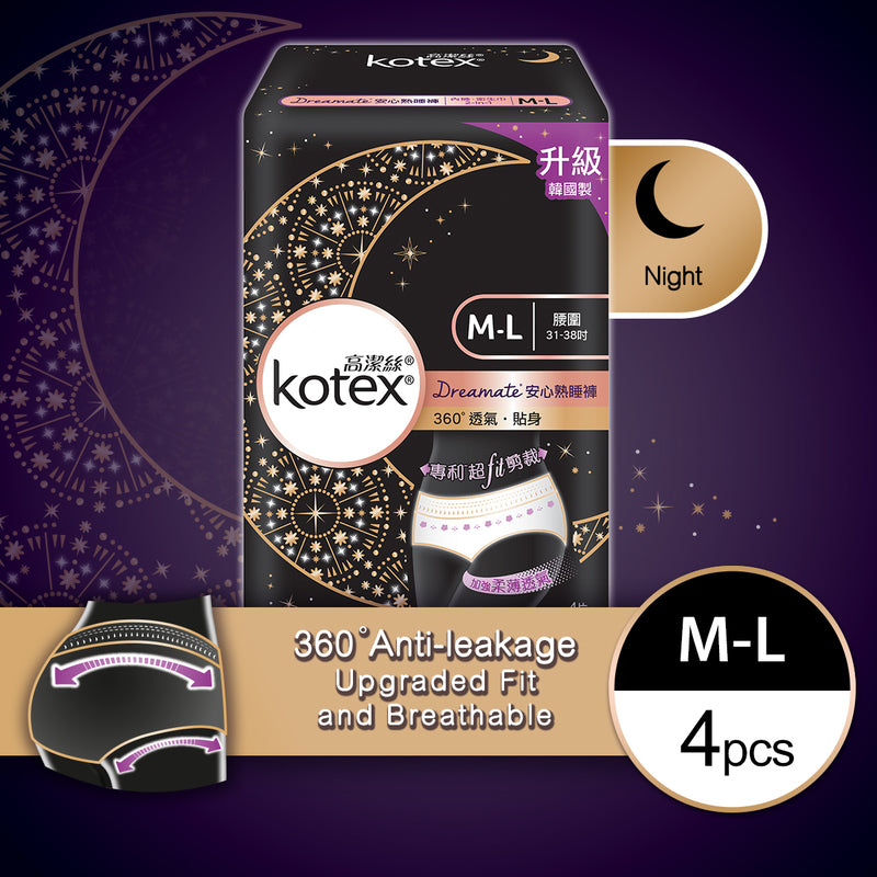 Kotex Dreamate OverNight Pants M-L 4pcs