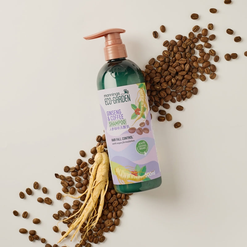 Mannings Eco-Garden Ginseng & Coffee Hair Fall Control Shampoo 500ml