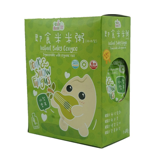 Baby Basic Instant Baby Congee - Squeeze with organic rice (Pear & Snow Fungus) 120g x 4pcs
