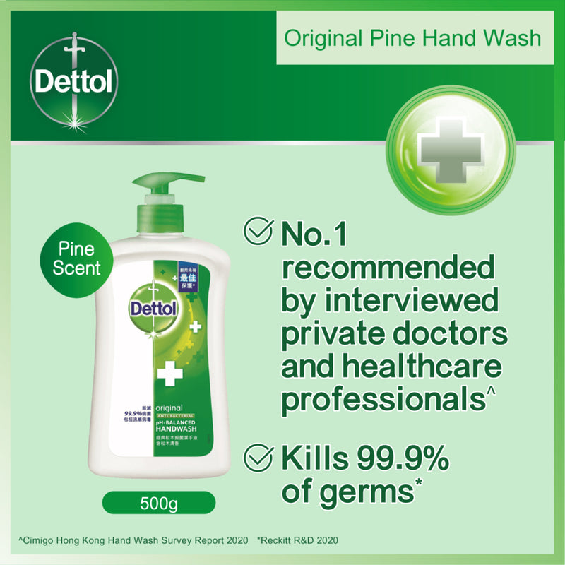 Dettol Anti-Bacterial Hand Wash (Pine) 500g