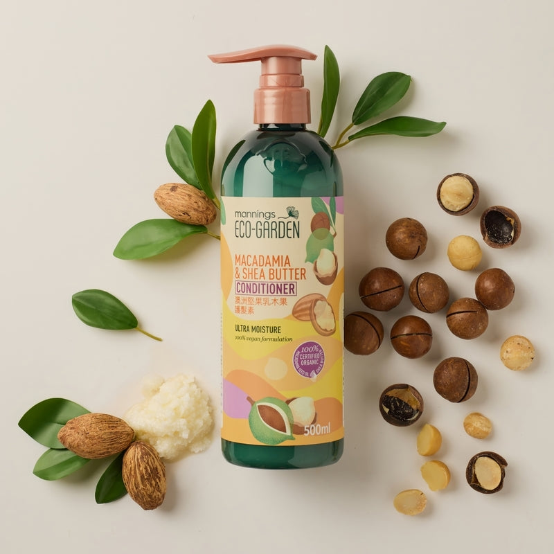 Mannings Eco-Garden Macadamia & Shea Butter Ultra Moisture Conditioner 500ml