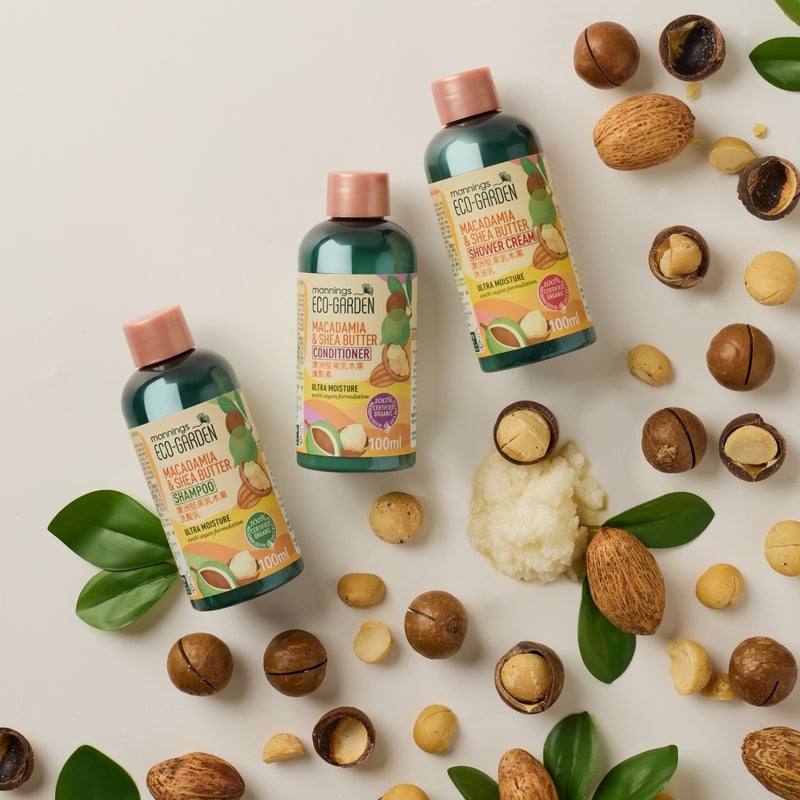 Mannings Eco-Garden Macadamia & Shea Butter Ultra Moisture Travel Set 100ml x 3pcs