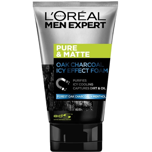 L'Oreal Paris Men Expert Pure & Matte Icy Charcoal Black Foam 100ml