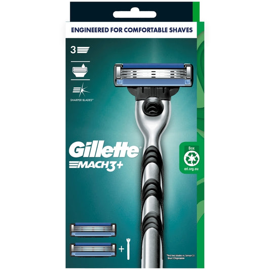 Gillette Mach3 Razor 1pc + Blades 2pcs