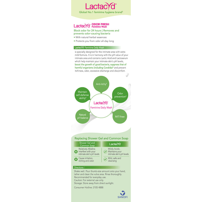 Lactacyd Odor Fresh Feminine Wash 250ml