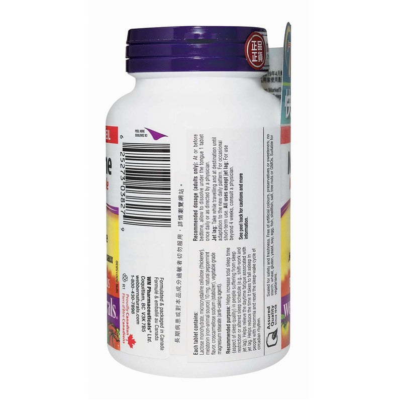 Webber Naturals Melatonin 10mg 72 Tablets