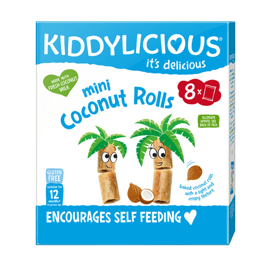 Kiddylicious Coconut Rolls Plain Multipack 6.8g x 8 Packs