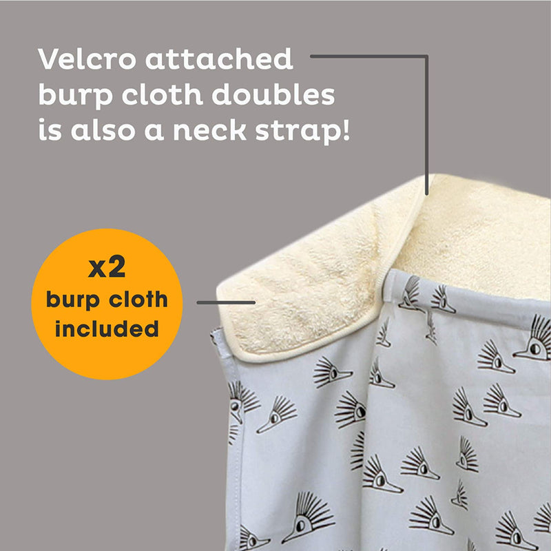 Simply Good Nursing Cover Duo Grey Hedgehogs 1pc