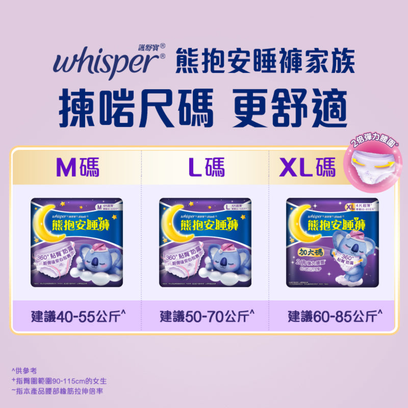 Whisper Koala Pants L (4pcs)