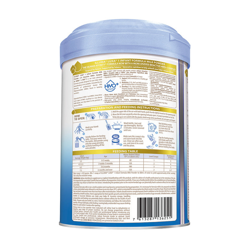 ILLUMA LUXA Stage 1 Infant Formula 850g