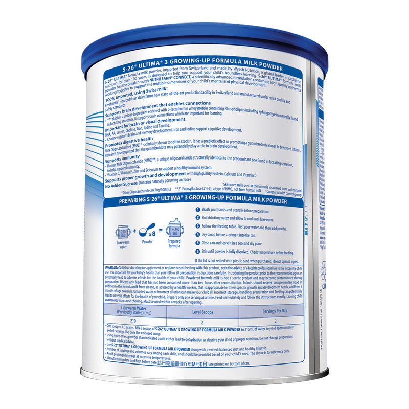 Wyeth S-26 ULTIMA Stage 3 Growing-Up Formula 800g