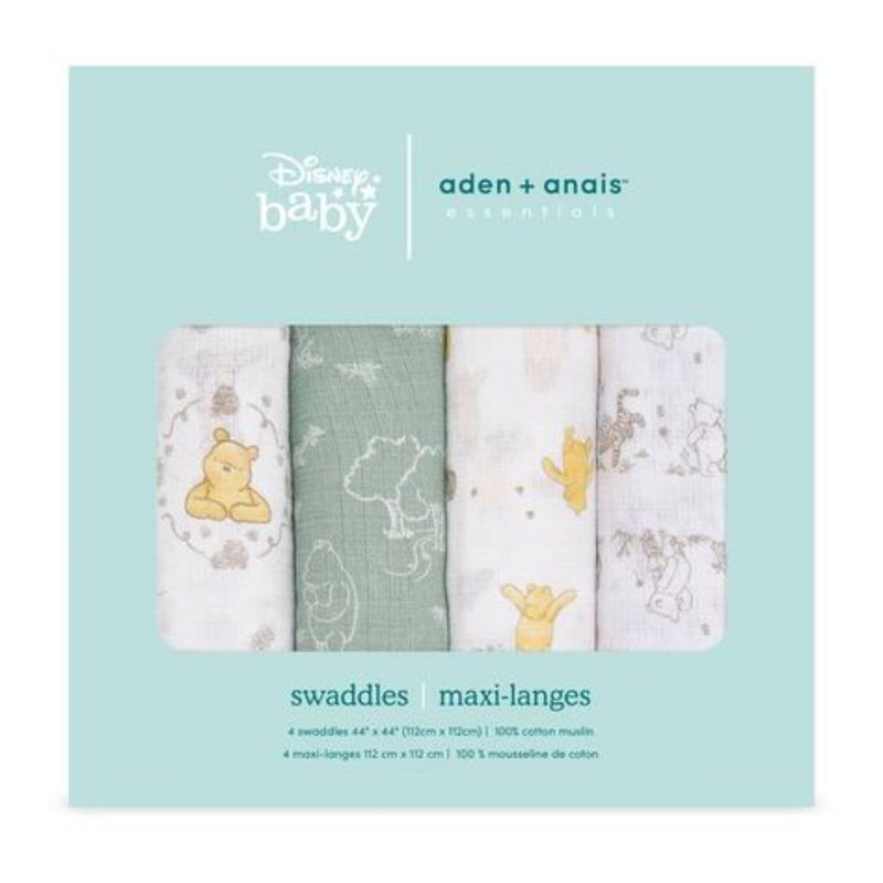 Aden+Anais Essential Swaddle (Disney Winnie the Pooh) 4pcs