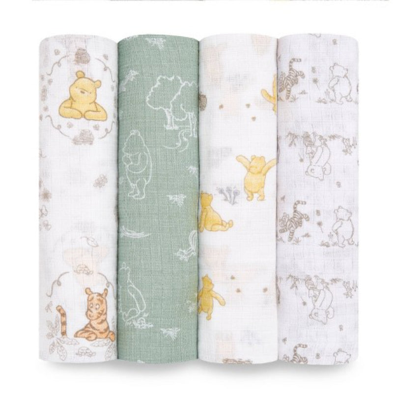 Aden+Anais Essential Swaddle (Disney Winnie the Pooh) 4pcs