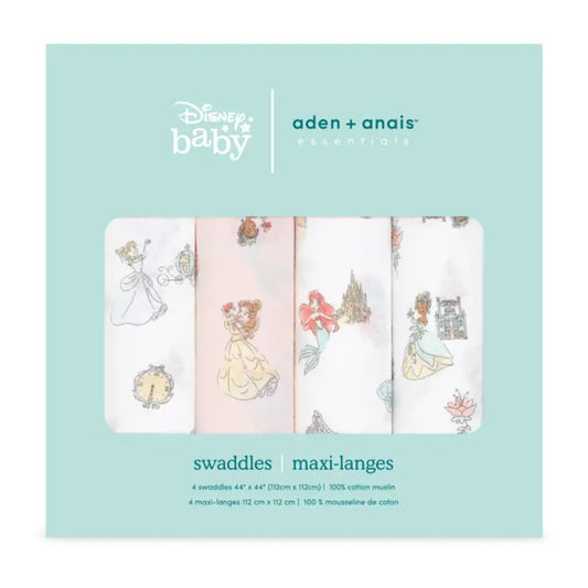 Aden+Anais Essential Swaddle (Disney Princess) 4pcs