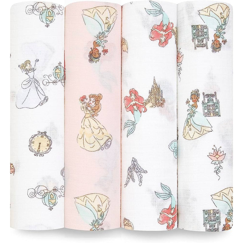 Aden+Anais Essential Swaddle (Disney Princess) 4pcs