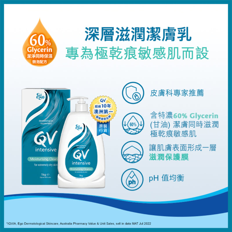 Qv Intensive Moisturising Cleanser 1KG