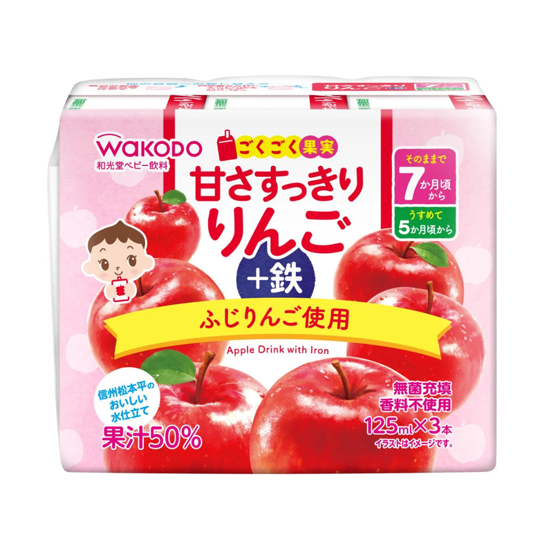 WAKODO Apple Juice 125ml x 3pcs