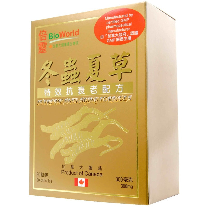 BioWorld Cordyceps Anti-Aging Formula 90 Capsules