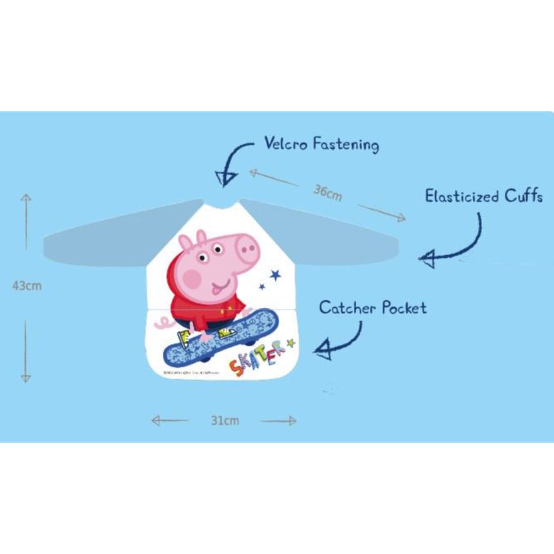 Parents League Peppa Pig Coverall Waterproof Catcher Bib (6 months or above - George) 1pc