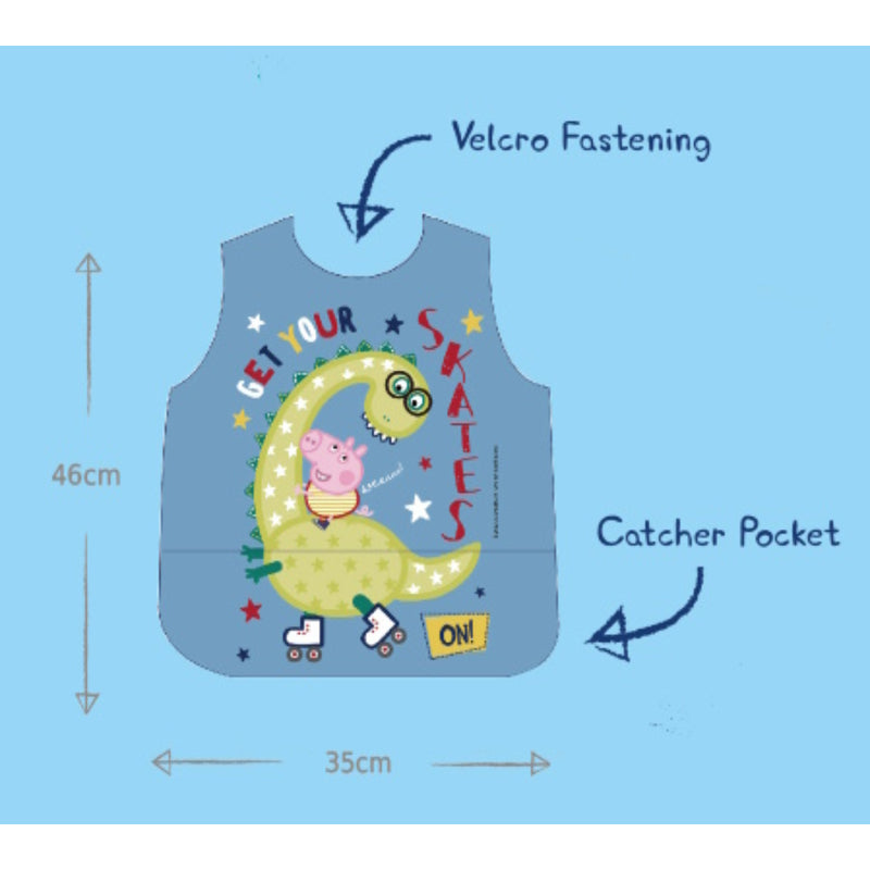 Parents League Peppa Pig Sleeveless Waterproof Catcher Bib(12 Months Or Above)George 1pc