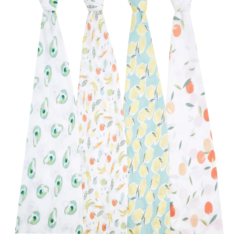 Aden+Anais Essential Swaddle(Farm To Table) 4pcs