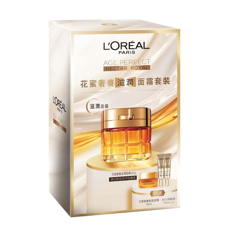 L'Oreal Paris Age Perfect Rich Cream Set (Rich Cream 60g+ Light Cream 15ml+Uv Sunscreen 7.5ml x 2)