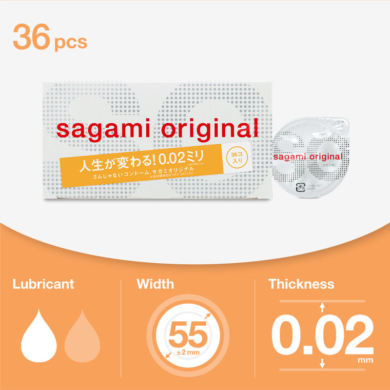 Sagami Original 0.02 PU Condom 36pcs