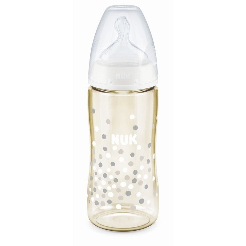 NUK Pch PPSU Bottle with Silicon Teat (6-18 Months) (Random Color) 300ml